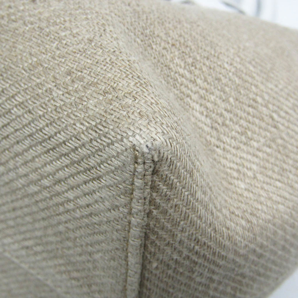 CHLOE MARCIE Beige White Leather Linen Tote Bag CHC23US651J9920H - Picture 6 of 11